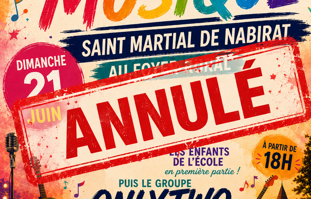 Annulation fête de la musique