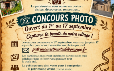 Concours photo pour journées du patrimoine